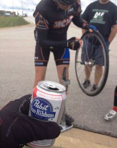 Many times we helped change flats by taking pictures, talking smack and drinking PBRs.